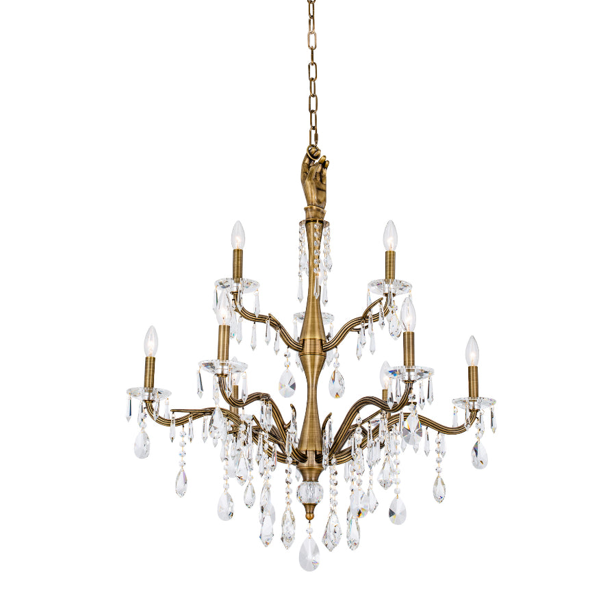 Ilumine Two Tier Drop Crystal Chandelier