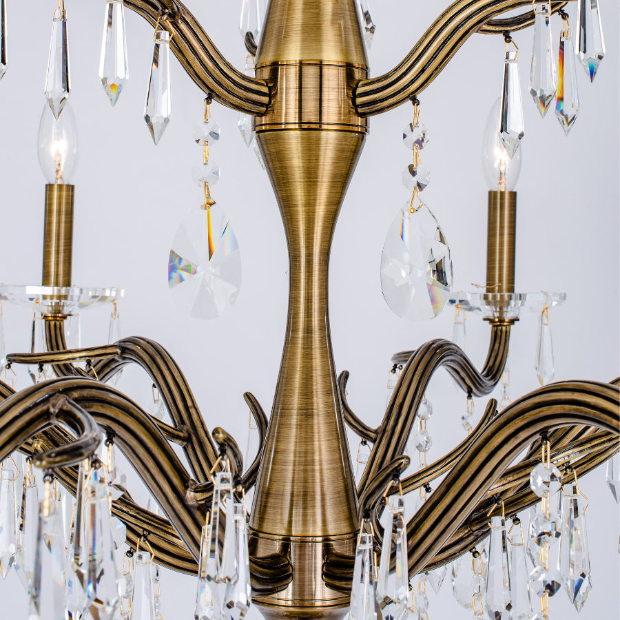 Ilumine Two Tier Drop Crystal Chandelier