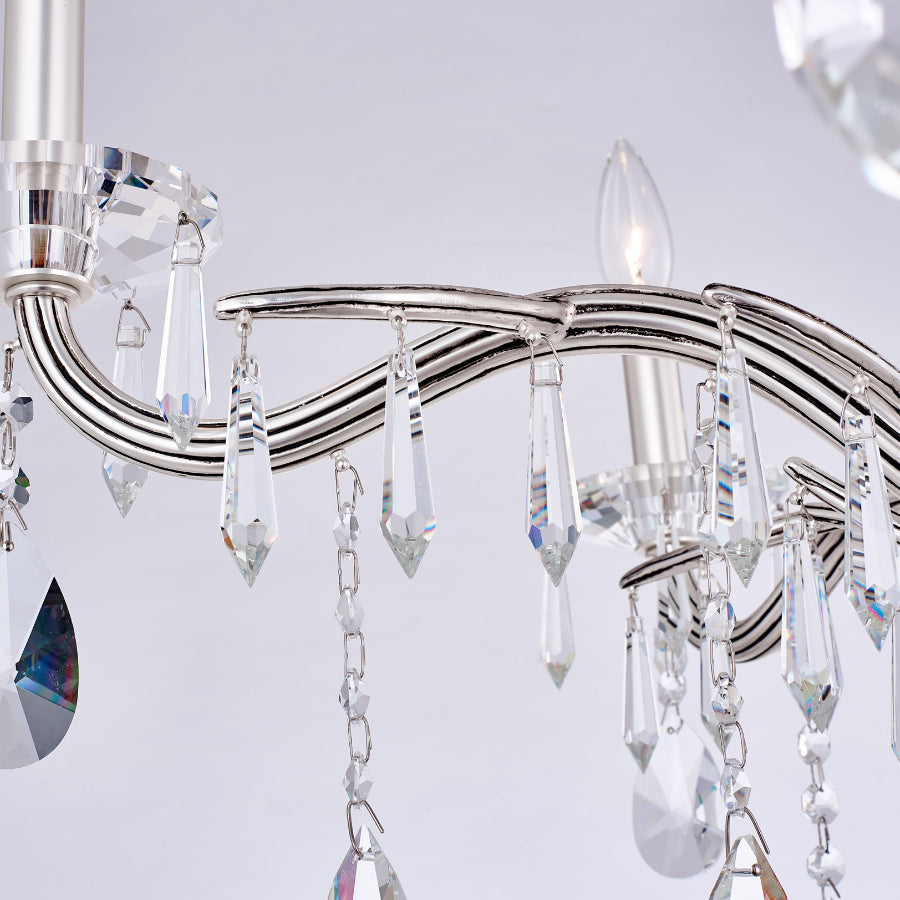 Ilumine Two Tier Drop Crystal Chandelier