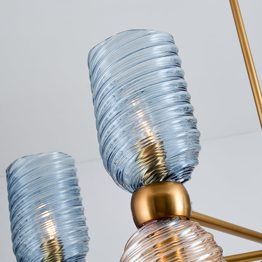 Spiral Glass Chandelier